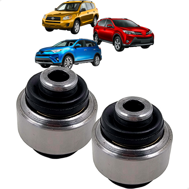 Par 02 Bucha Hidráulica Da Manga Do Eixo Traseiro Toyota RAV4 2.0 2.4 16v 2006 Até 2018