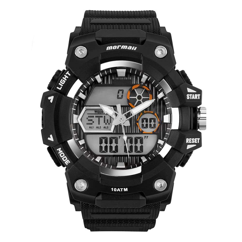 Relógio Mormaii Masculino Action Preto - MO0630/8L