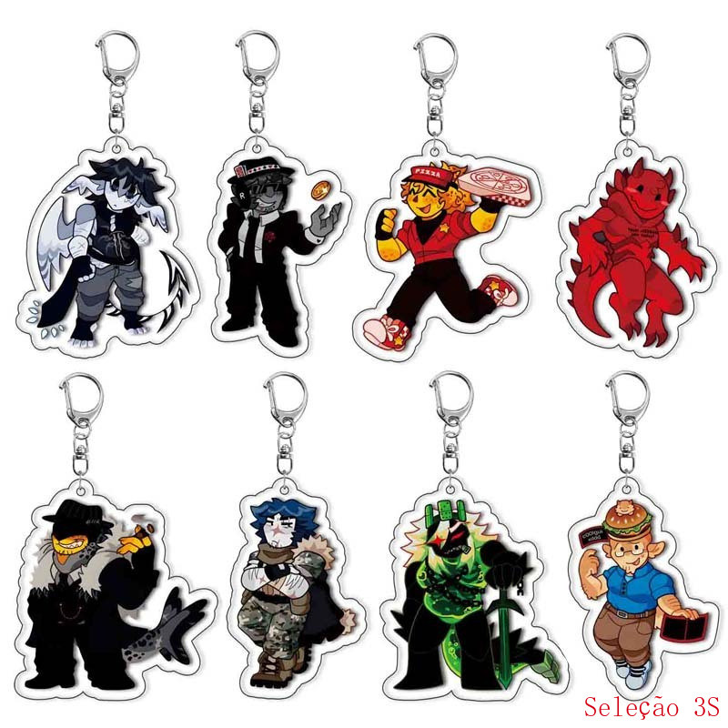 Animação de chaveiros de acrílico de personagens de jogos em Oferta na Shopee