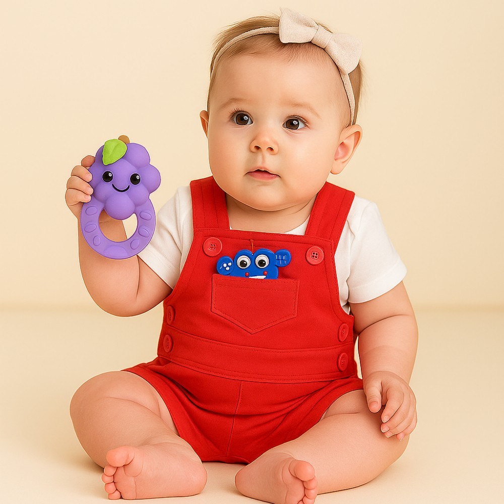 Mordedor Para Bebê Textoy Formato Uva