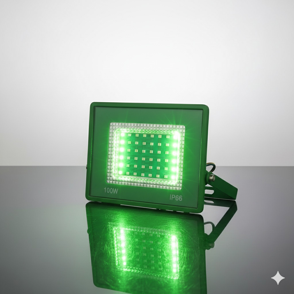 Refletor Verde 100W IP66 Iluminação Decorativa Potente Casa Jardim Decoração Iluminação Monumentos Festas Evento Fachada