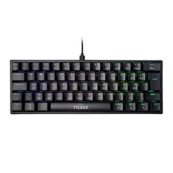 Teclado Mecanico Pichau Aurum V60, RGB, PTB, Switch Huano Vermelho, Preto, PG-ARML-RGB01