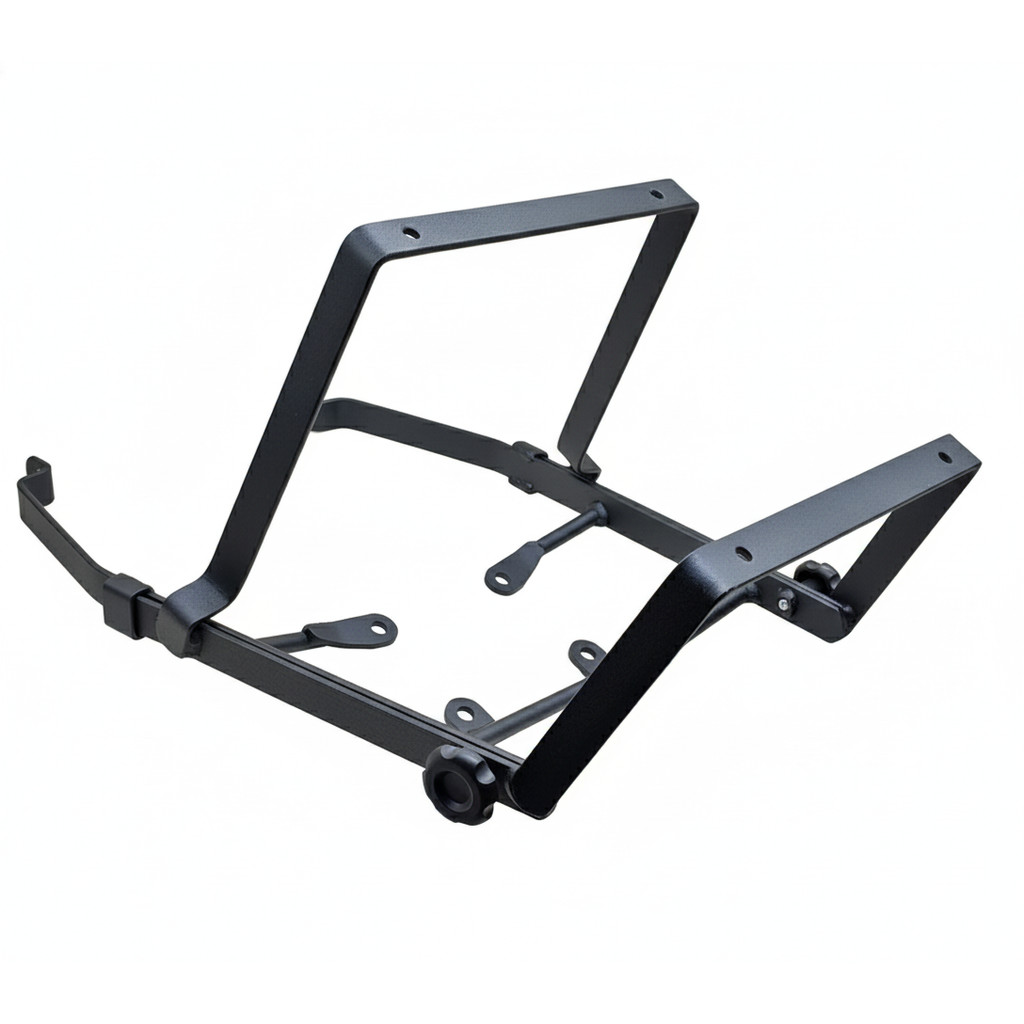 Detalhes do SUPORTE BAÚ MOTOBOY CHAPAM HONDA FAN 160 / START 160 /  2014 A 2015 ( ALTO ) ( PRETO FOSCO )