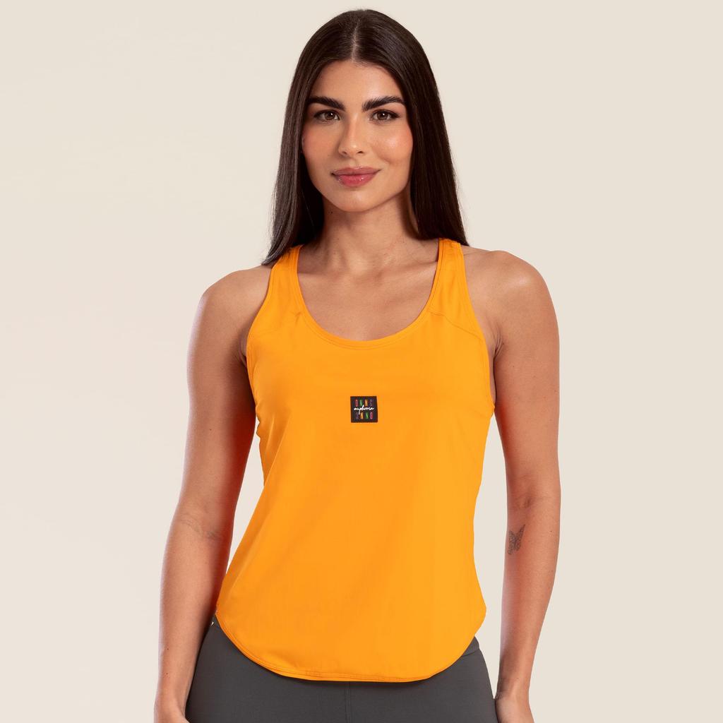 Regata Básica Laranja Poliamida Soft em Oferta na Shopee