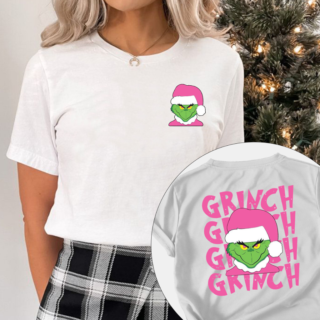 Linda T-shirt Camiseta Camiseta T-Shirt Feminina Natal Grinch  100% Algodão Lançamento Premium Envio Rapido
