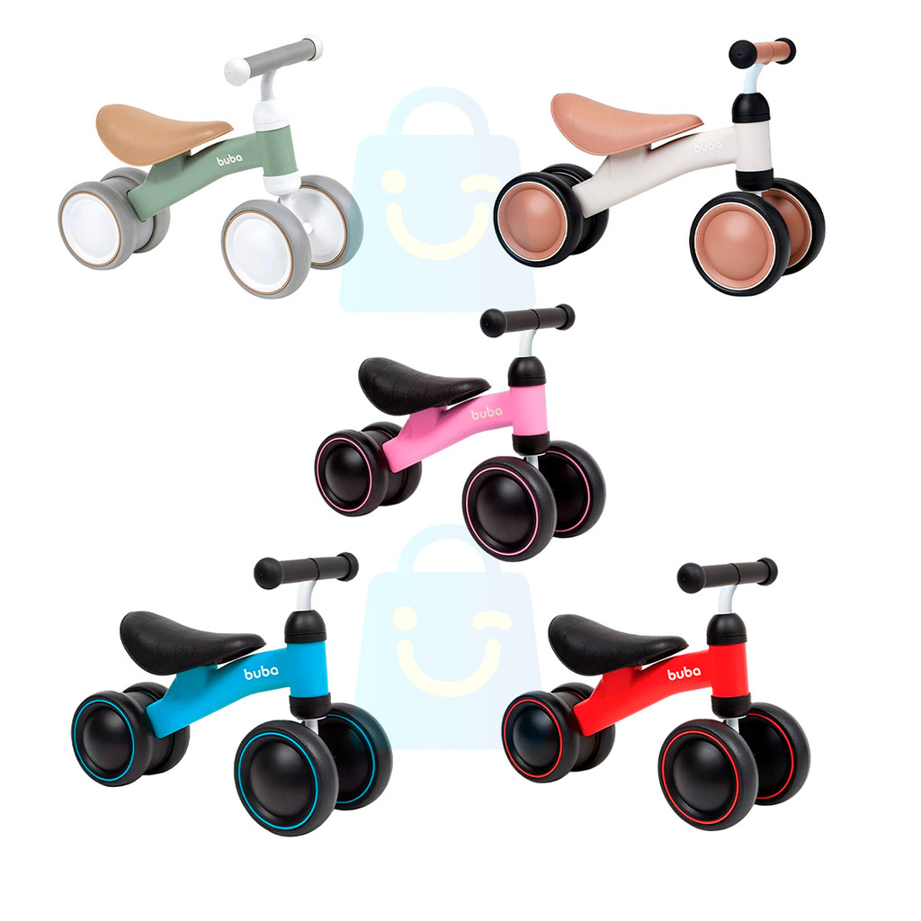 Bicicleta De Equilíbrio 4 Rodas Bebê Sem Pedal Infantil Criança Original Buba