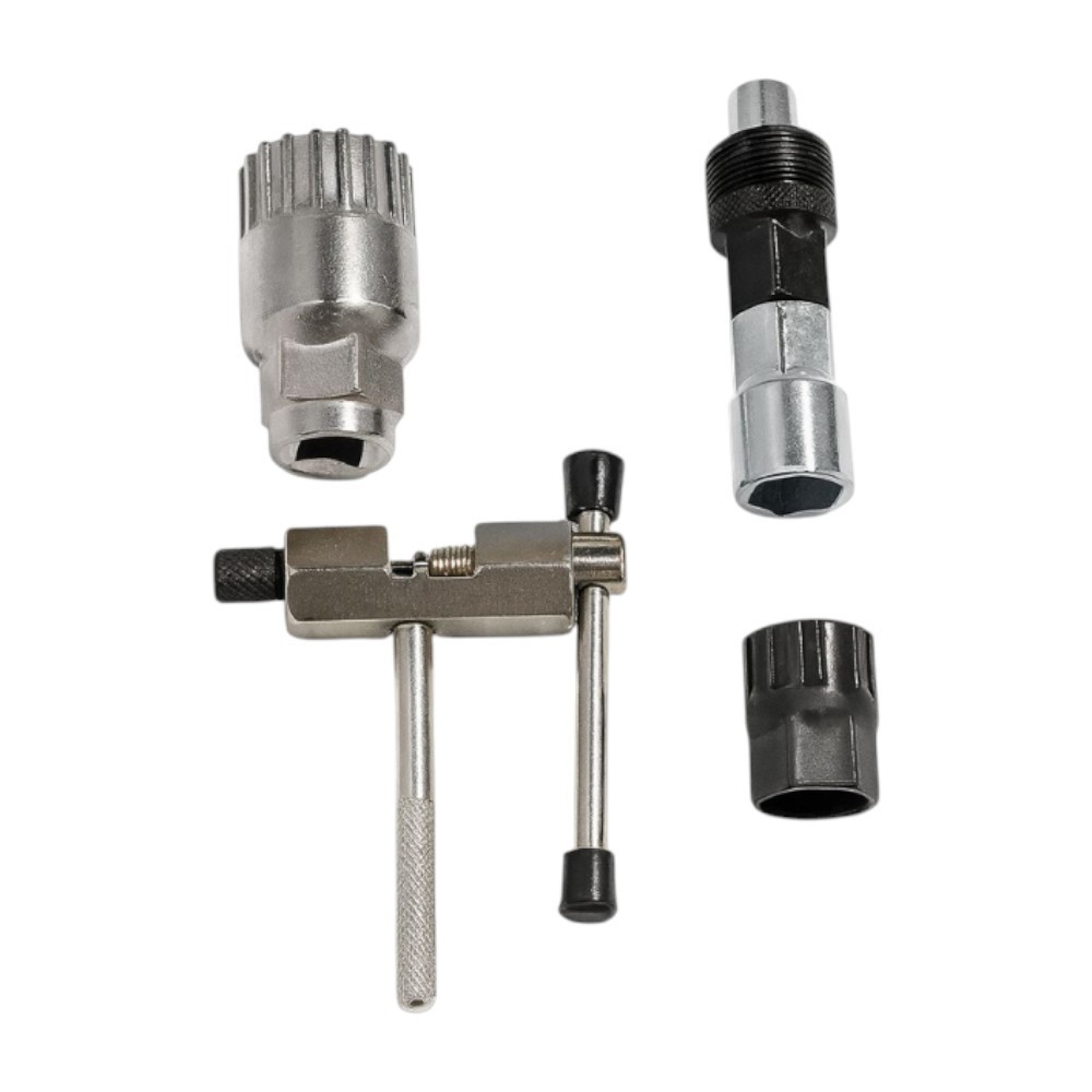 Chave Extrator Pedivela Para Bike  + 2 Chaves Ferramenta Bike Saca Pino Colocar Corrente Bike