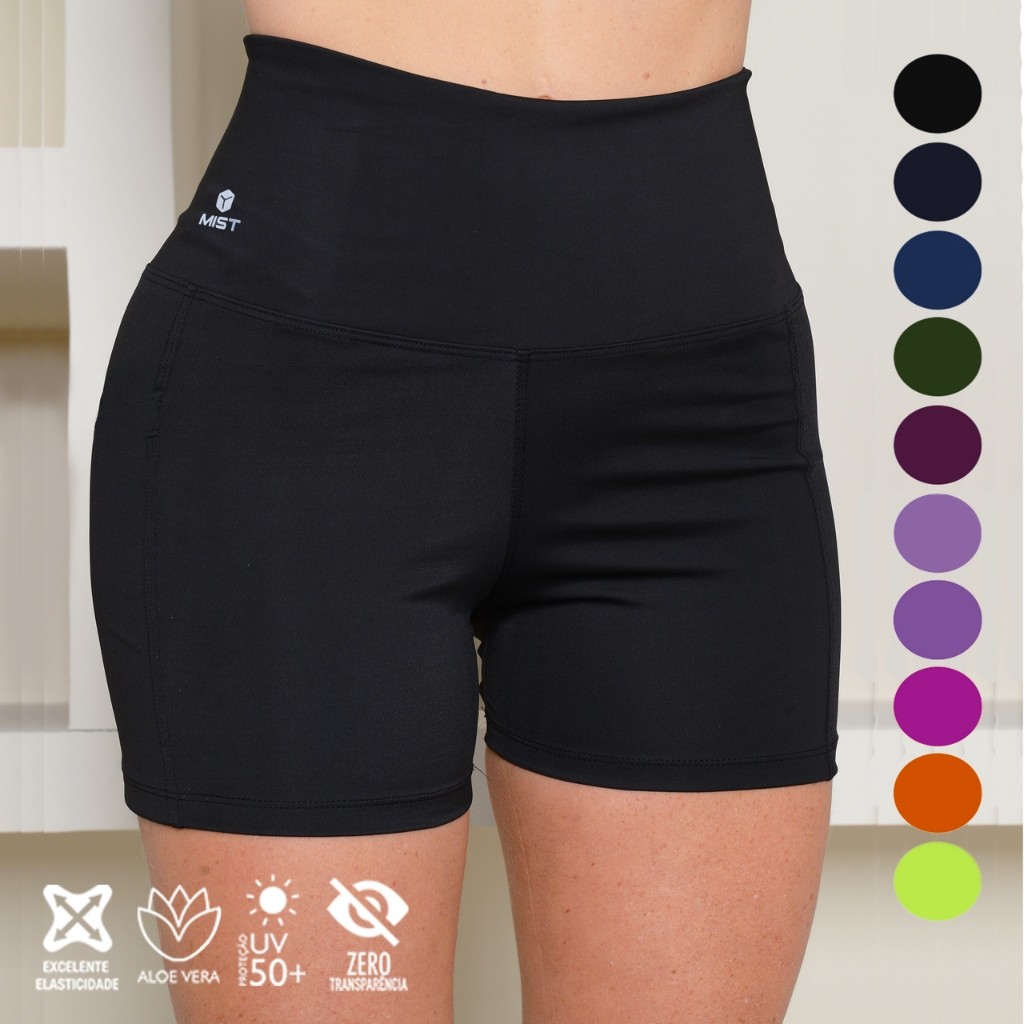SHORT POLIAMIDA SEM BOLSO ZERO TRANSPARÊNCIA UV+50 em Oferta na Shopee