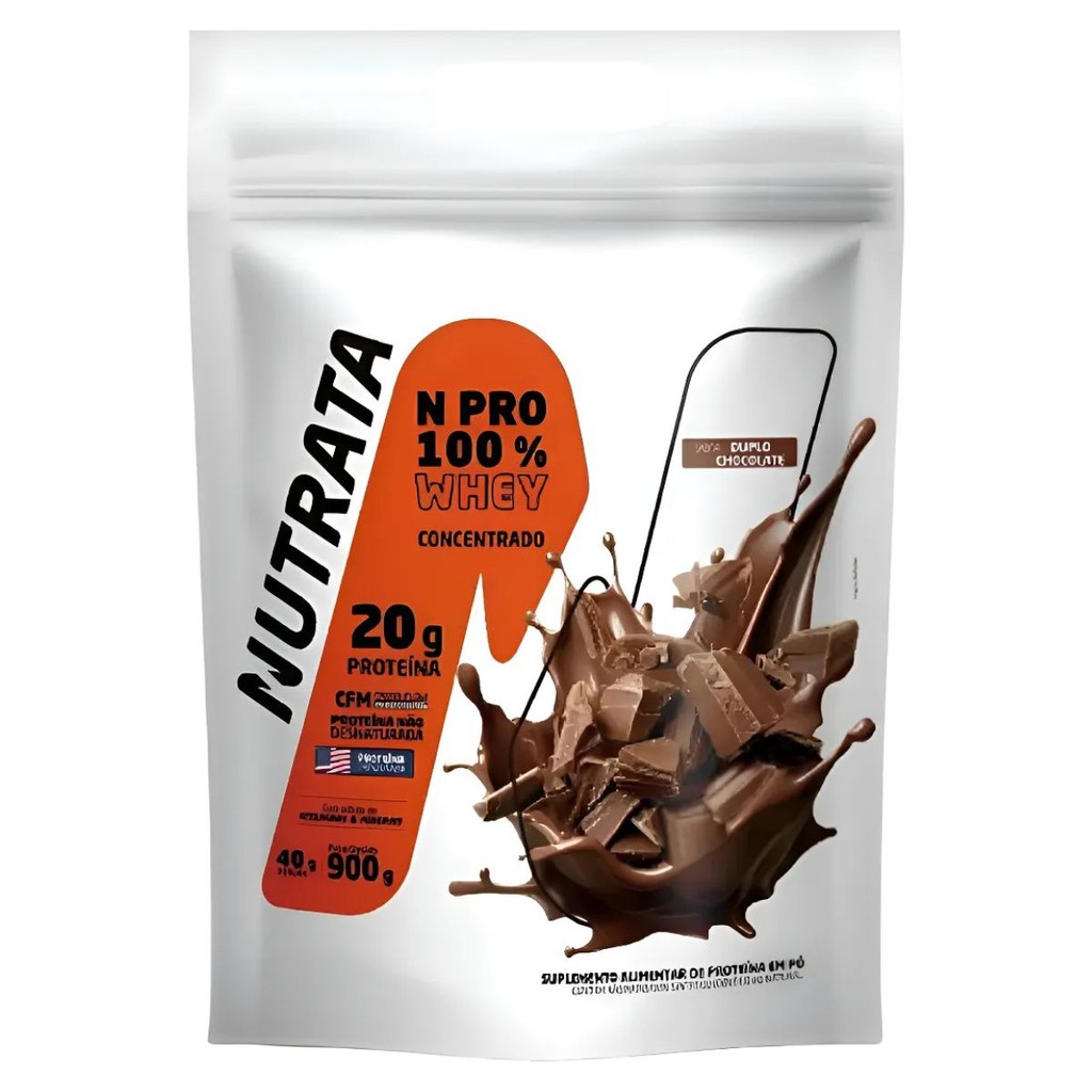 Whey Nutrata Npro 100% Concentrado Com Vitamina e Minerais 900g em Oferta na Shopee