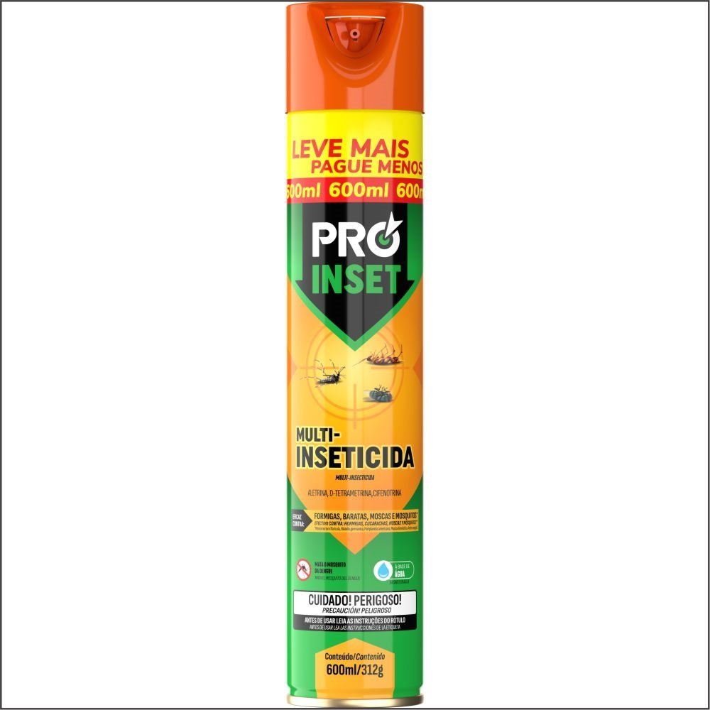 Multi Inseticida Proinset Aerossol Leve Mais Pague Menos 600ml em Oferta na Shopee