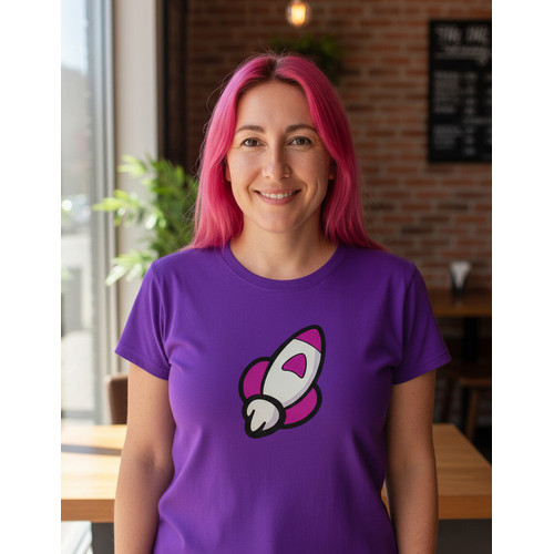 Camiseta Katlen Adulto Foguete Roxa Dos Rosa Pronta Entrega em Oferta na Shopee