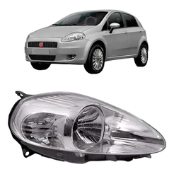 Farol Punto 2007 2008 2009 2010 2011 2012 Cromado Mod.orig