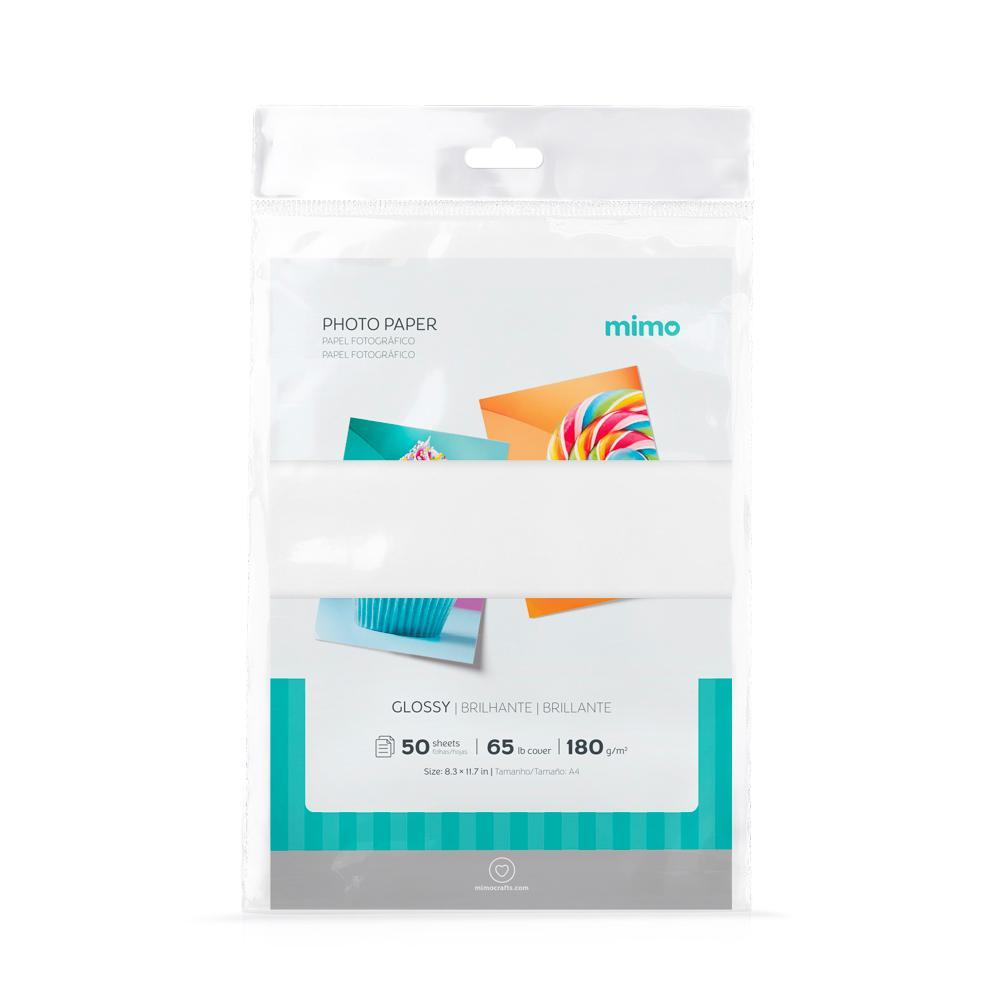 Papel Fotográfico Brilho Mimo - 180 gr - A4 - 50 unds em Oferta na Shopee