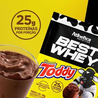 Best Whey Atlhetica Nutrition Sabor Achocolatado Toddy Sachê 40g em Oferta na Shopee