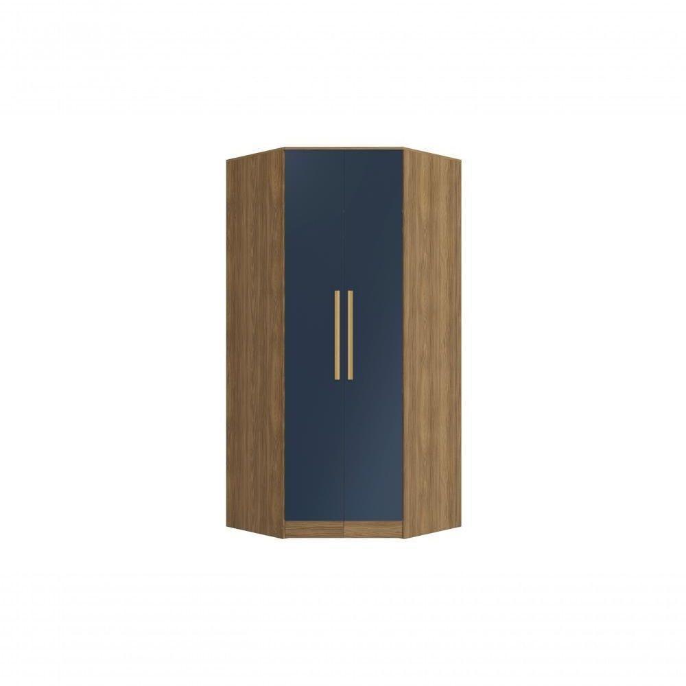 Guarda-roupa De Canto 2 Portas Kappesberg Adapt Nogueira-azul Profundo 105cm