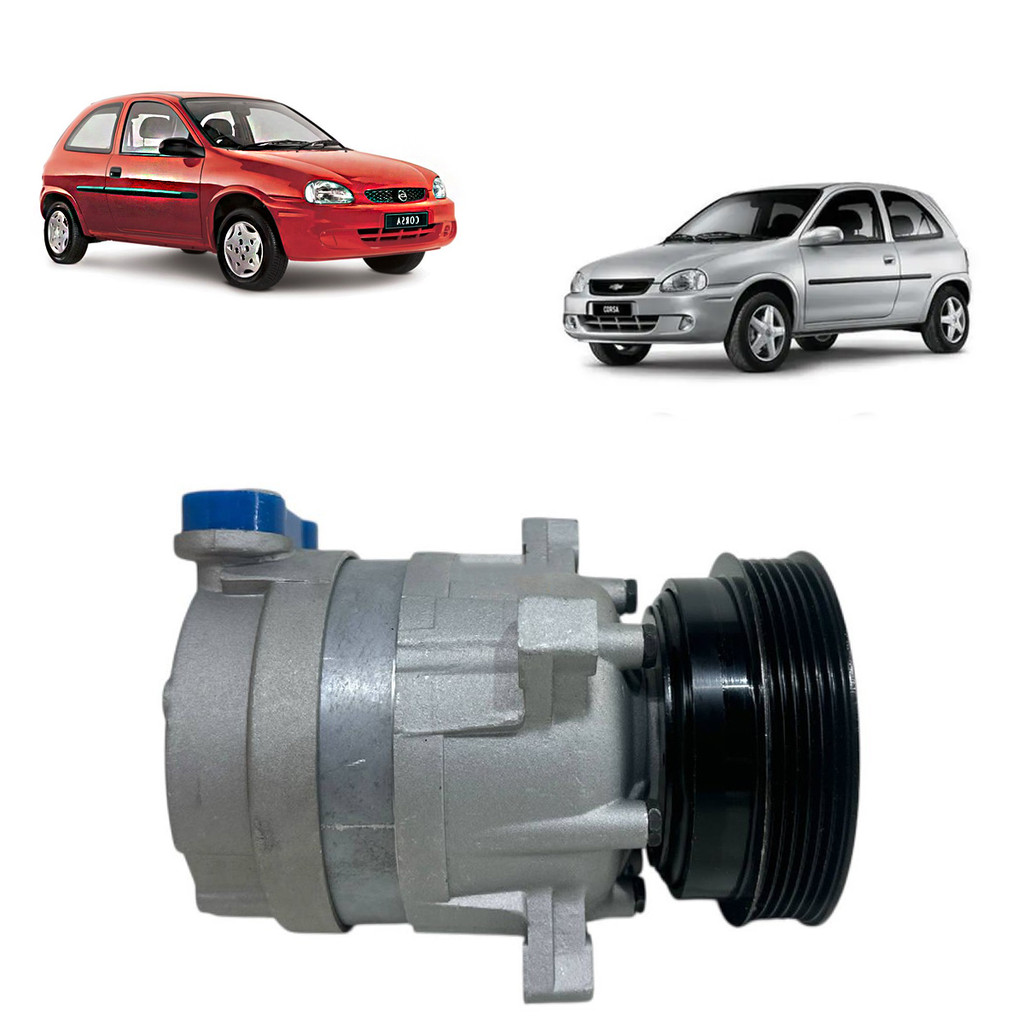 COMPRESSOR HARRISON V5 GM CORSA 1994 > 1999 POLIA 6PK 129MM 12V OEM: 1135323