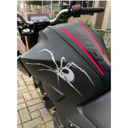 adesivo da aranha holográfico 244 para tanque de moto ou baú 59d
