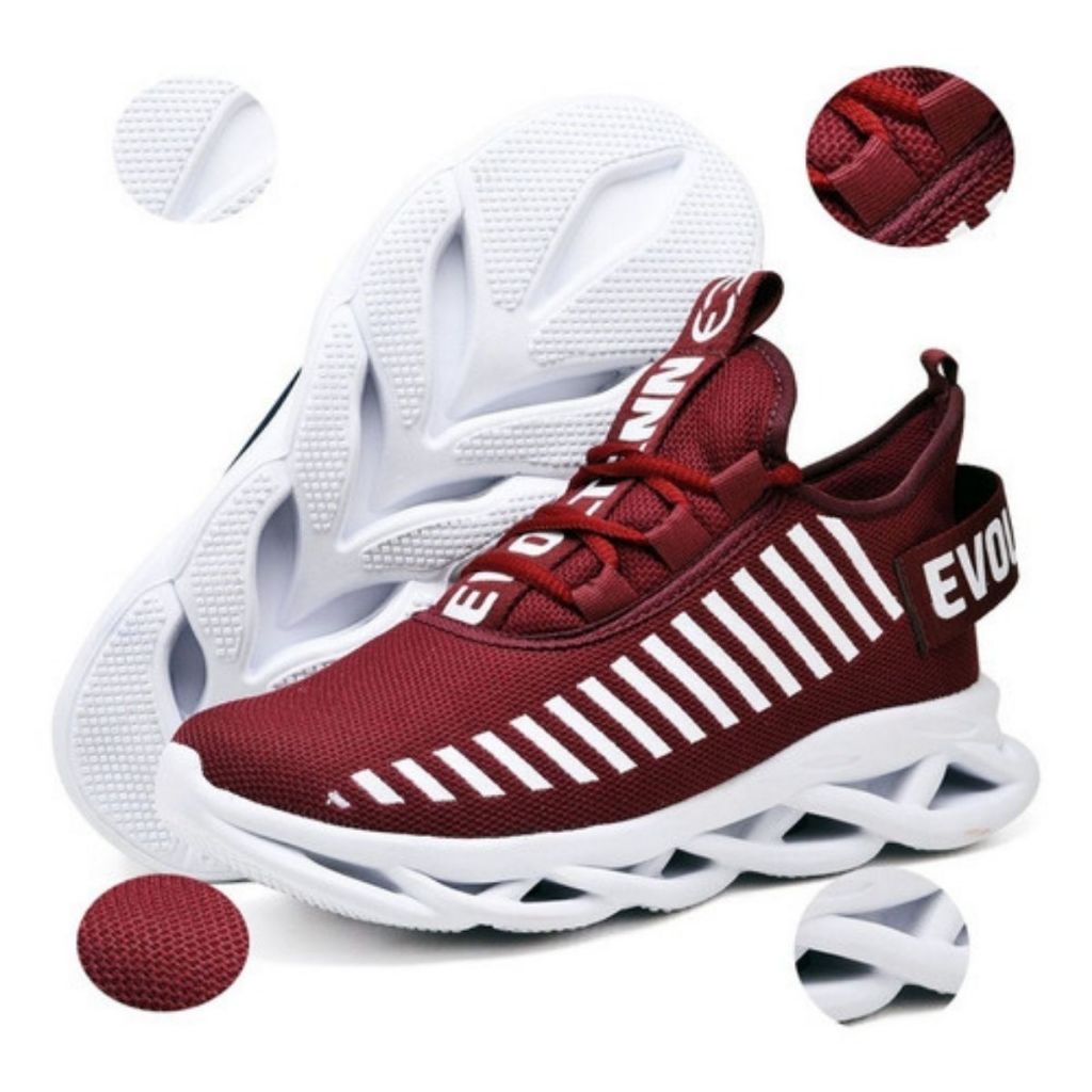 Tênis Masculino Unissex Esportivo Ajustável com Cadarço e Sola Trançada Conforto, Estilo e Desempenho no Dia a Dia