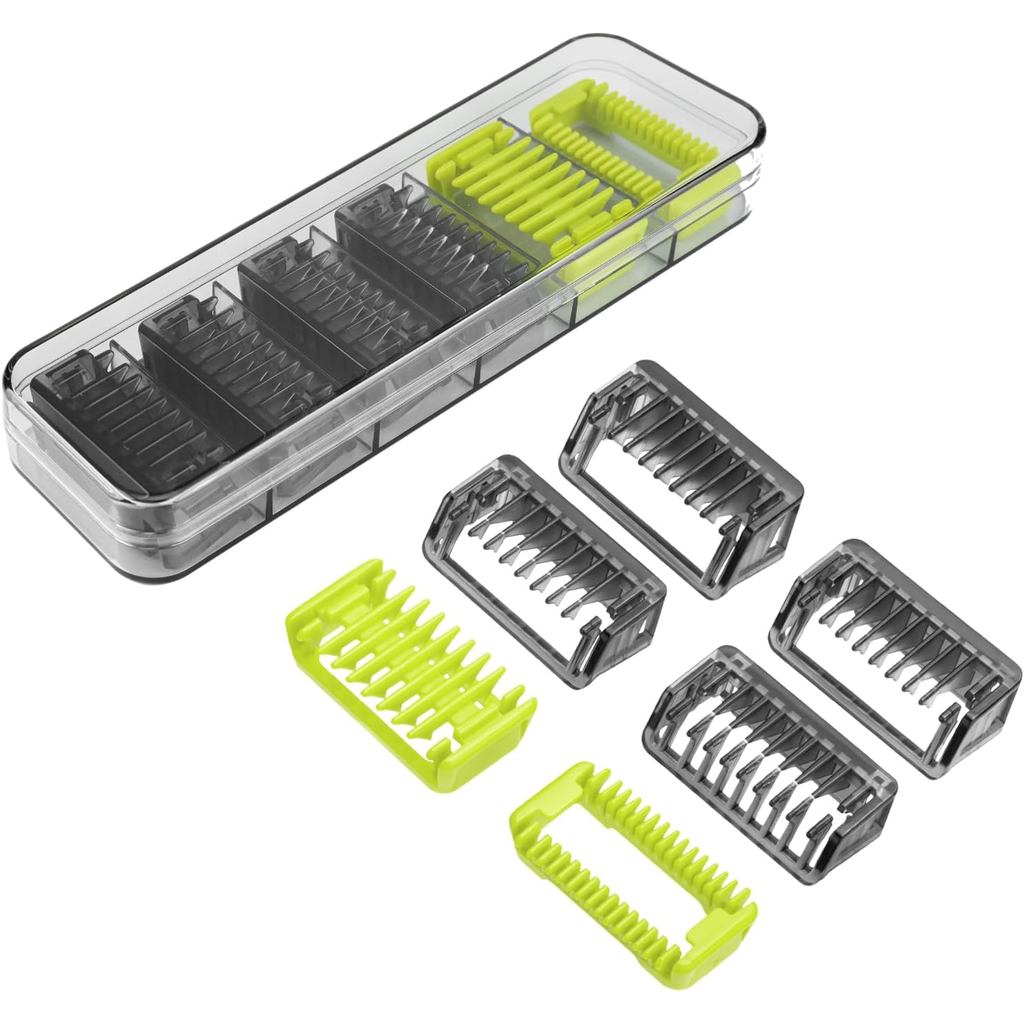 Kit Pente Guia Com Estojo Para Philips One Blade-Yinke 7 Peças . Conforto E Estabilidade Enquanto O Barbear Compatível Q