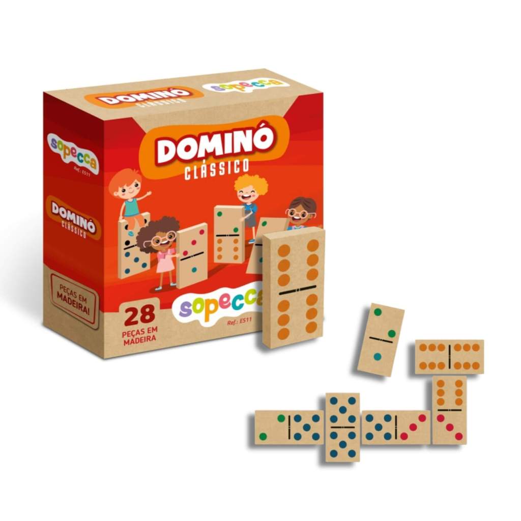 Jogo Infantil Dominó Clássico Sopecca - ES11 em Oferta na Shopee