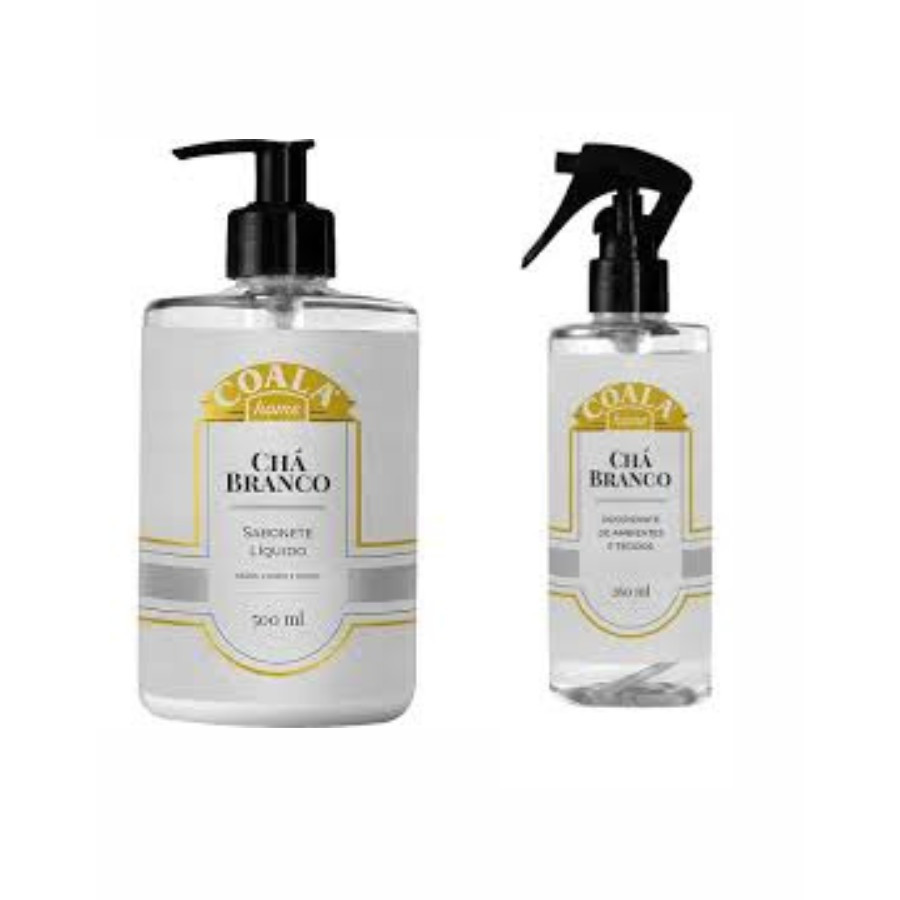 Kit Chá Branco Coala com 1 Odorizador e 1 Sabonete Líquido em Oferta na Shopee