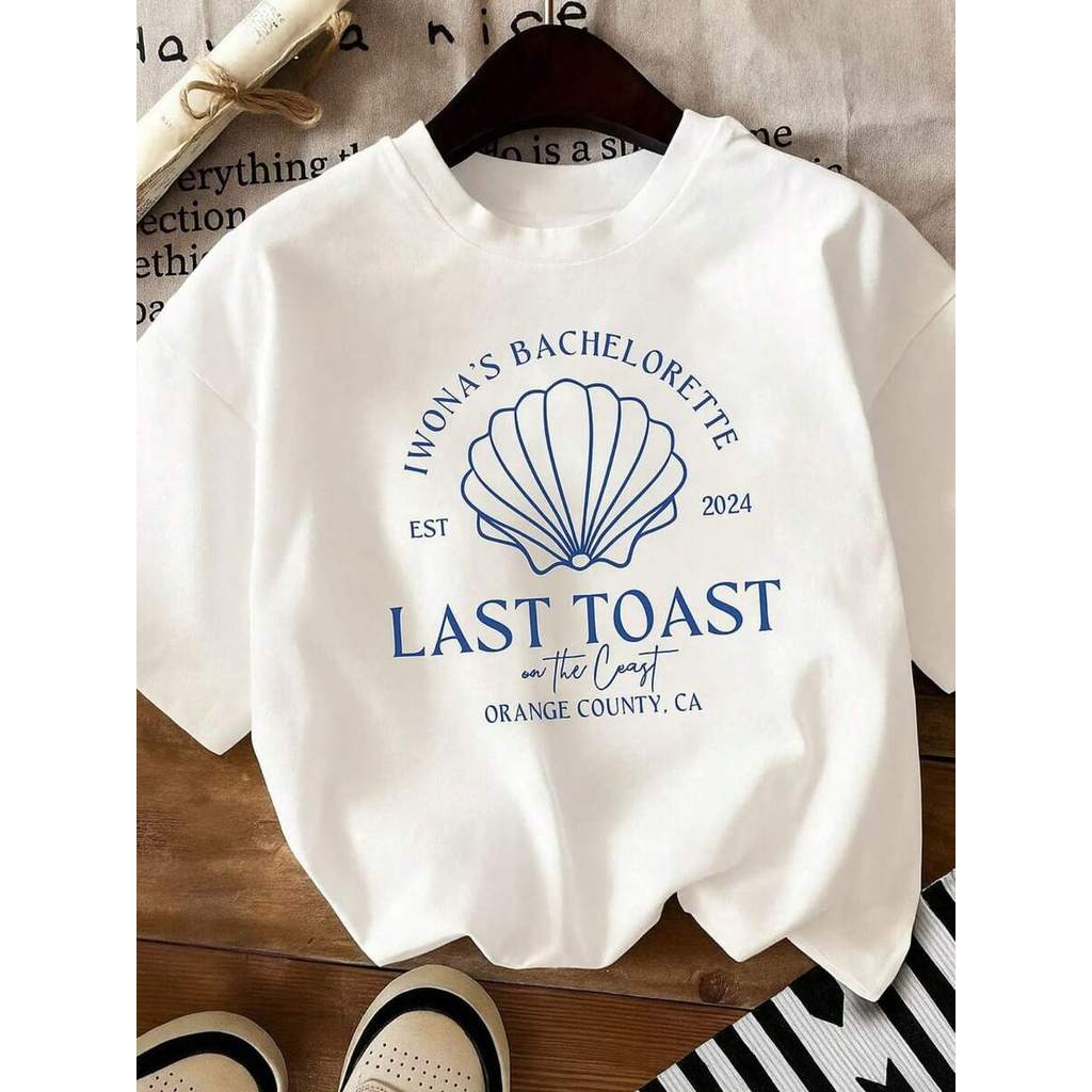 Camiseta Feminina Concha Delicada e Estilosa T-shirt 100% Algodão Elegante