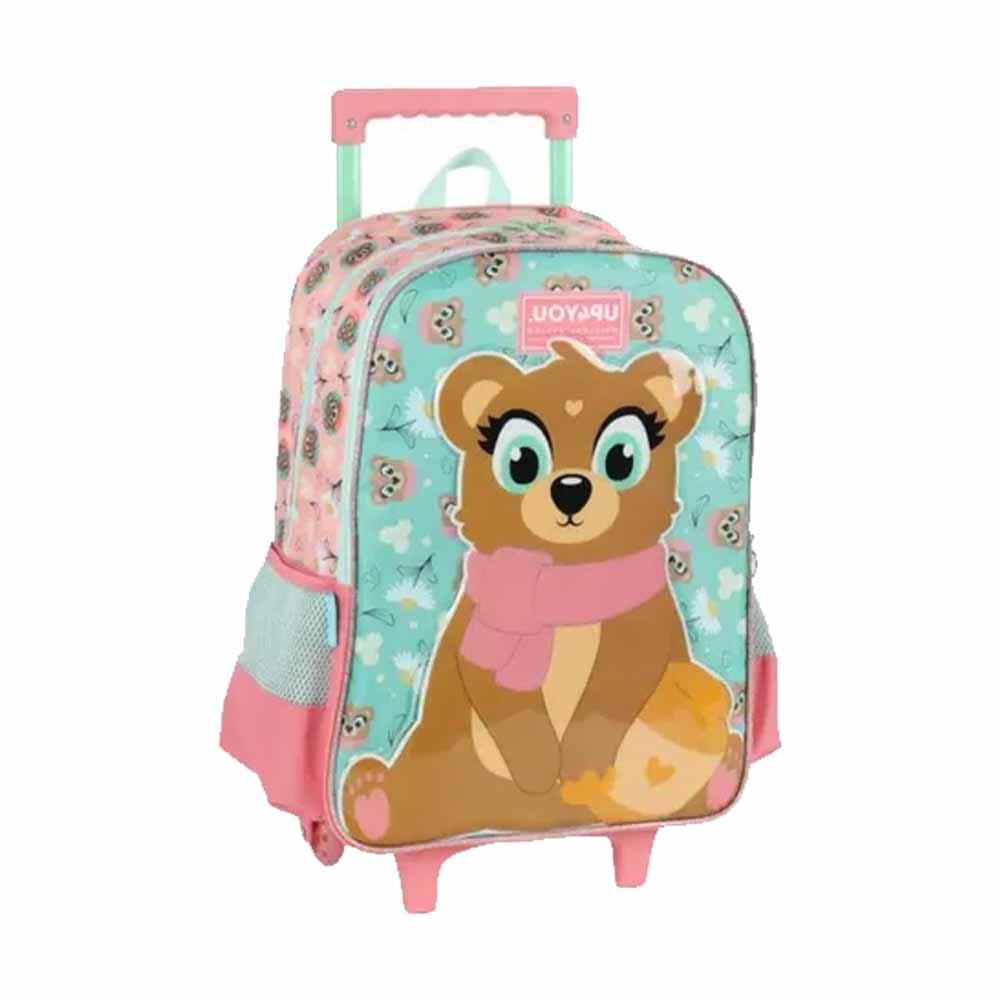 Mochila de Rodinhas Up4you Verde Urso IC41032UP Luxcel - UN em Oferta na Shopee