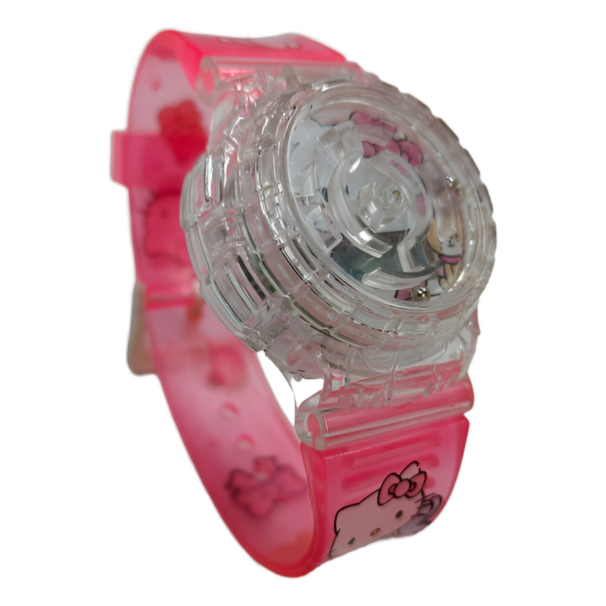 Brinquedo Relógio De Criança Infantil Hello Kitty Com Leds