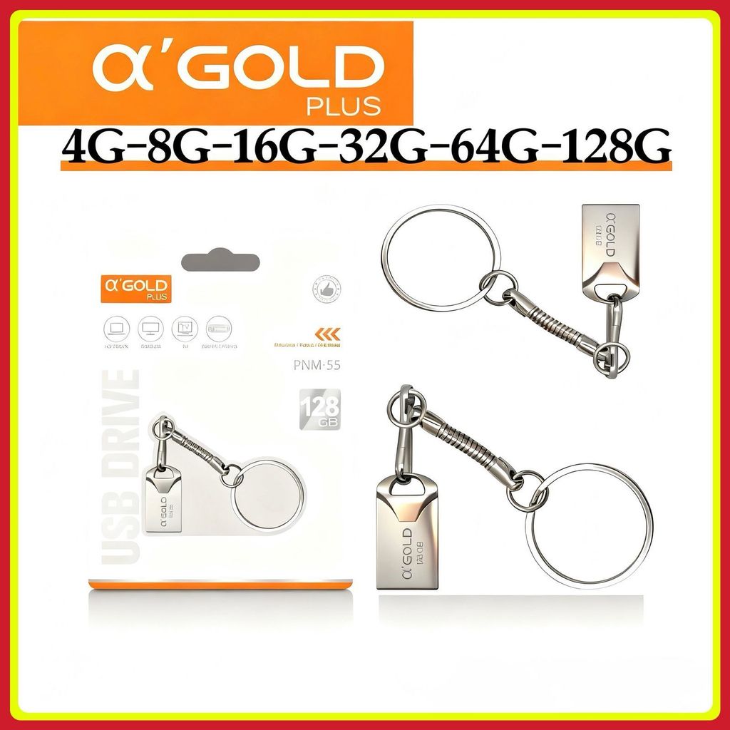 Mini Pendrive Chaveiro Metálico USB 2.0 4GB 8G 16G 32G 64G 128GB 🔑💾 original A’GOLD