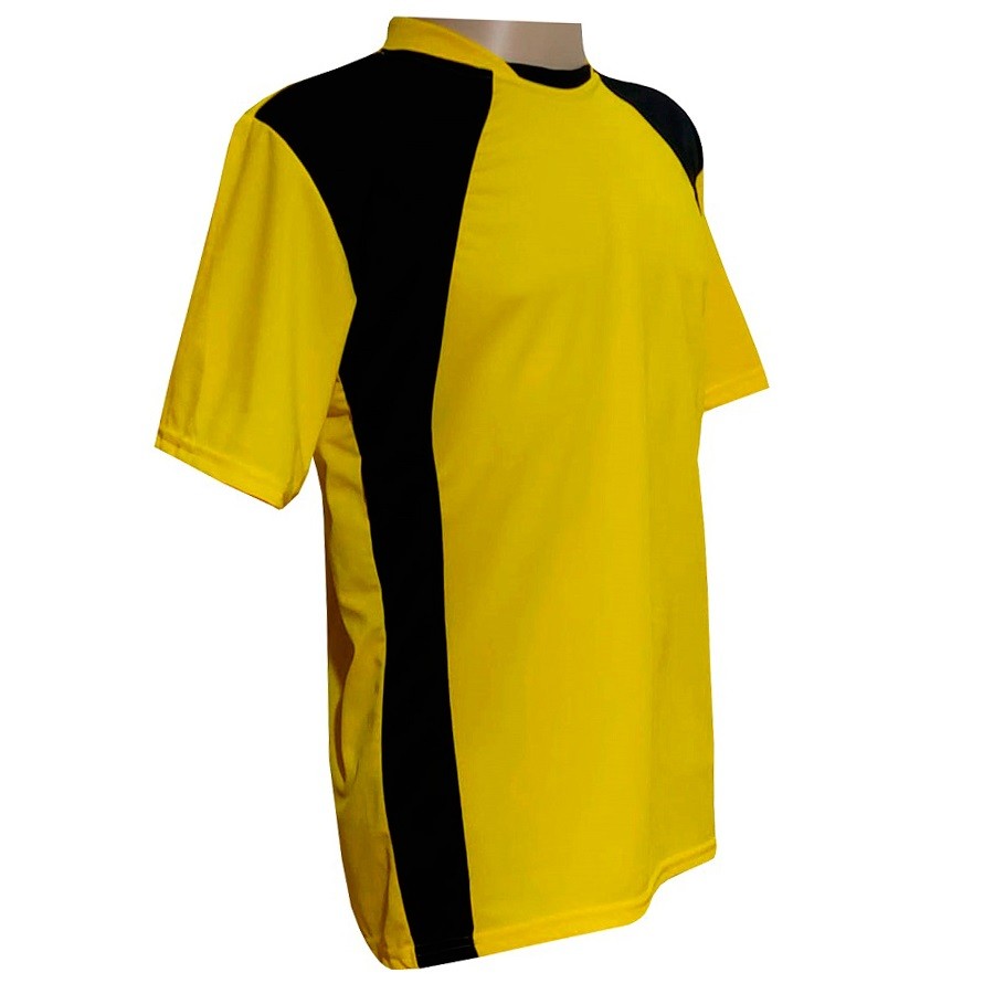 Jogo de Camisa 20 de Linha e 1 Goleiro Amarelo/Preto