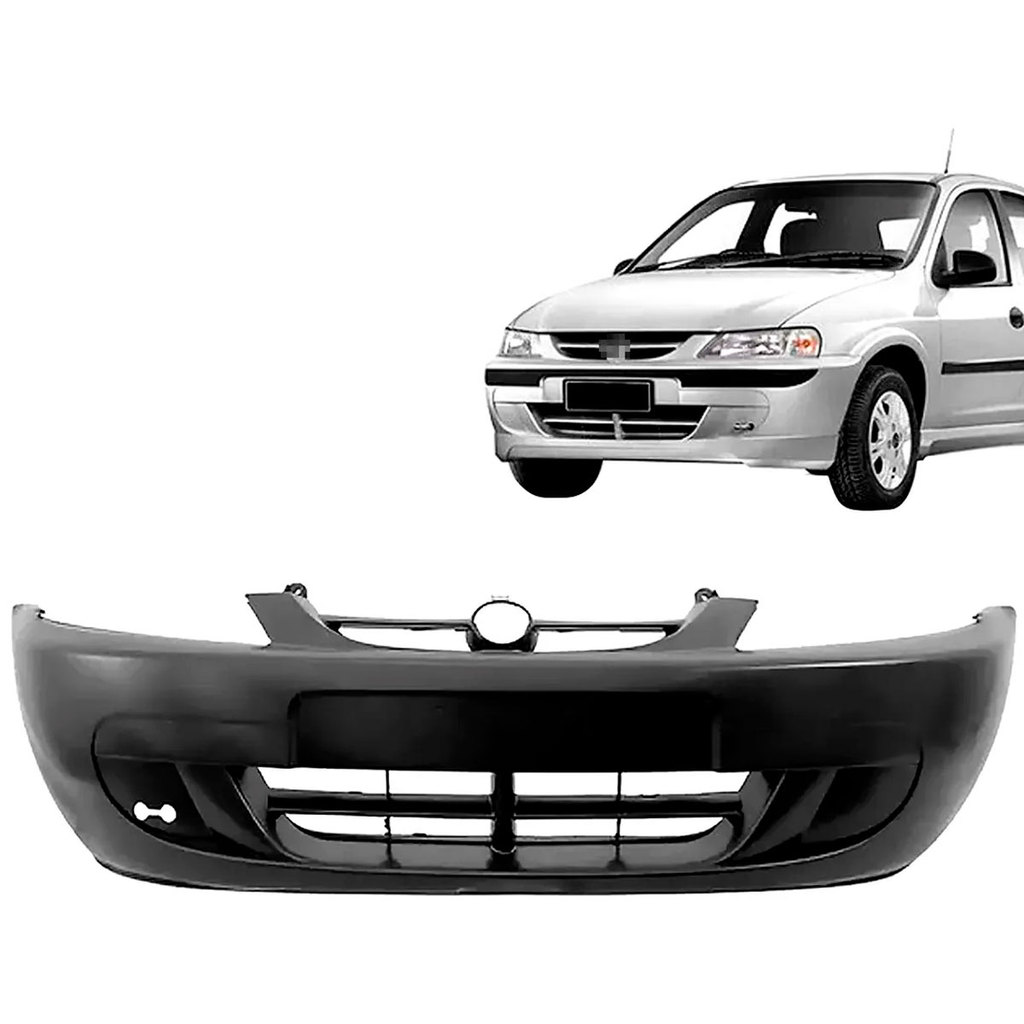 Parachoque Dianteiro Celta 2001 2002 2003 2004 2005 2006 Preto Liso Sem Furo em Oferta na Shopee