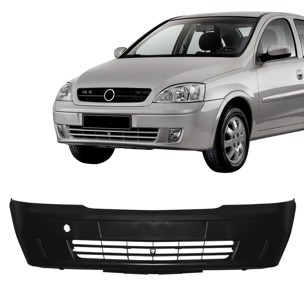 Parachoque Dianteiro Corsa Montana 2003 2004 2005 2006 2007 Preto Sem Furo em Oferta na Shopee