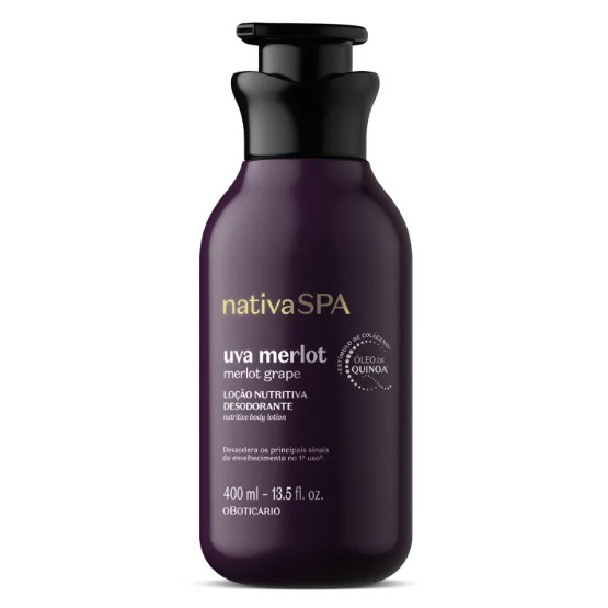 Boticário Loção Nutritiva Desodorante Nativa Spa Uva Merlot 400ml