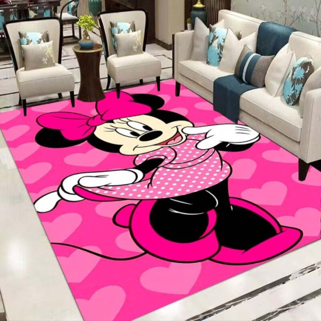 Tapete Rosa Personagem Ratinha Kids Quarto 100x140cm Girls