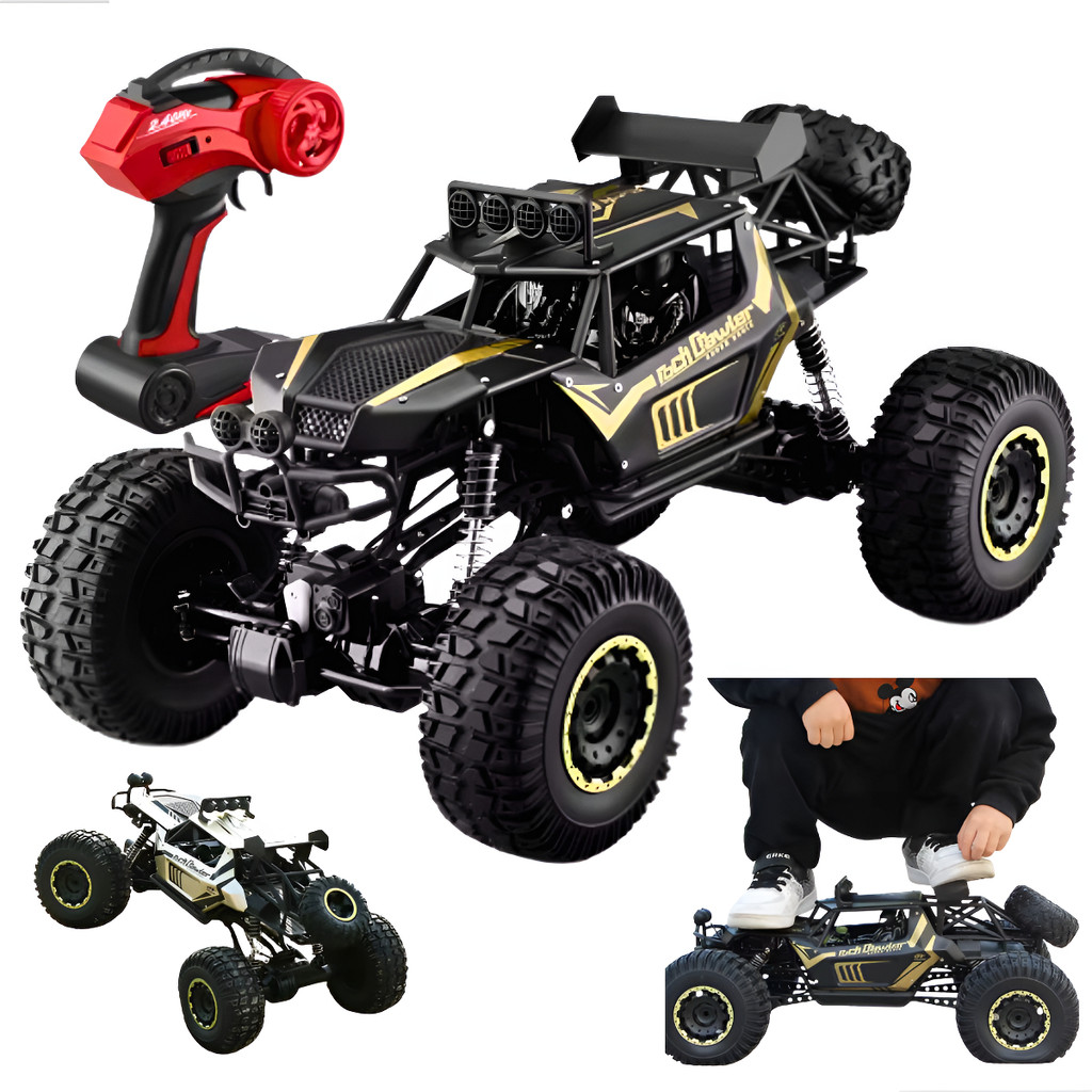 Carrinho Rc 4x4 Jeep Controle Remoto Gigante 1:8 Rockcrawler