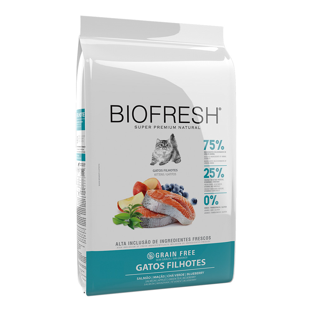 Ração para gatos filhotes Biofresh sabor salmão - 1,5kg