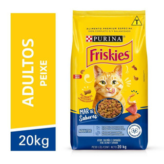 Ração FRISKIES Gatos Adultos Peixes Mar de sabores 20kg em Oferta na Shopee