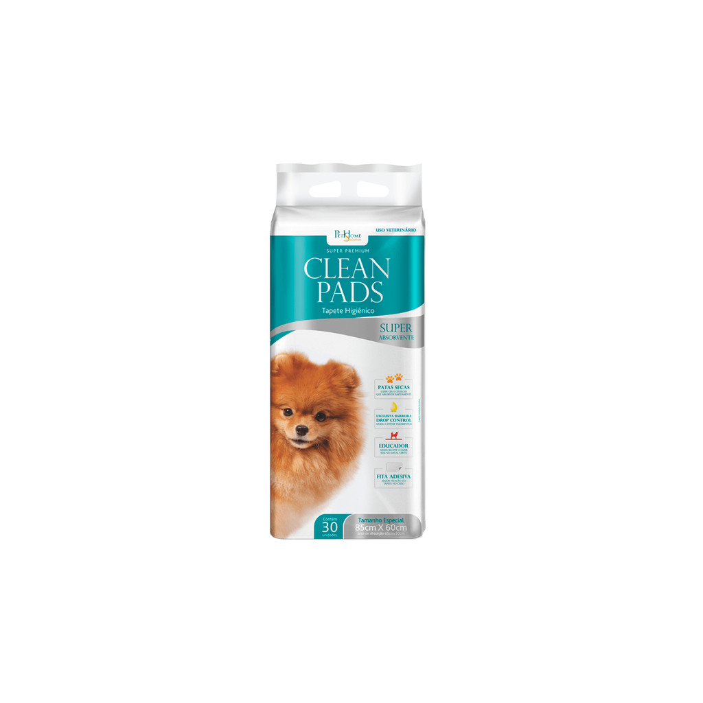 Tapete higiênico 85x60cm Clean Pads - contém 30 unidades