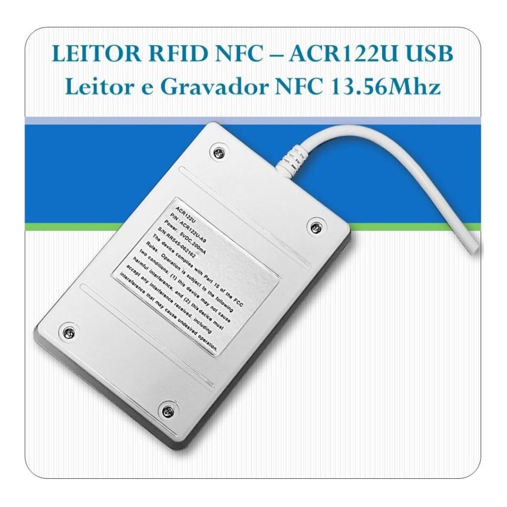Leitor E Gravador Rfid-nfc Acr122u 13.56mhz