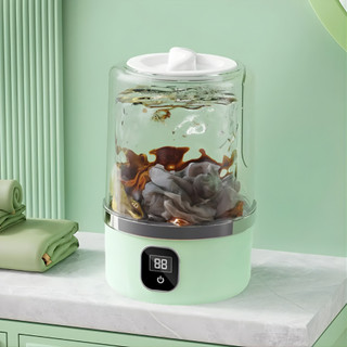 Mini Máquina de Lavar 1L Portátil Dobrável com Centrífuga para Roupas Pequenas Intímas Mo…
