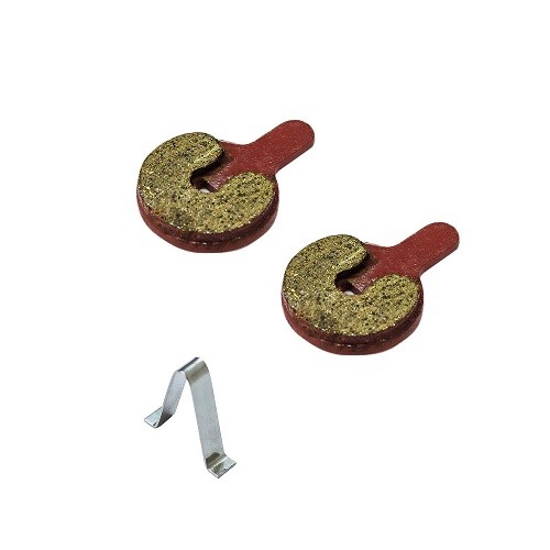 Kit 2 pares de pastilha de freio a disco semi-metalica redonda com mola para freio 9128