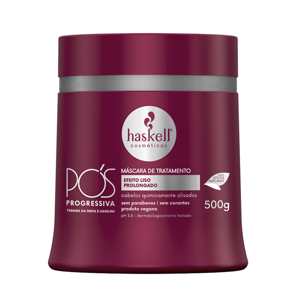 Máscara Pós Progressiva 500ml Haskell | Restauração, Alinhamento e Brilho para Cabelos Alisados Quimicamente em Oferta na Shopee