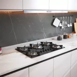 Cooktop Fogatti Safe 5 Bocas Tripla Chama GLP Preto Bivolt