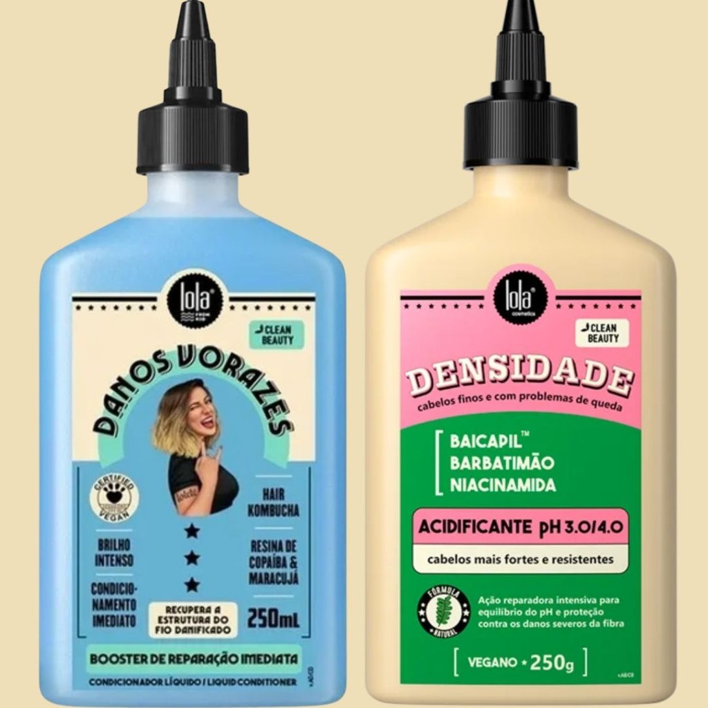 Kit Acidificante Densidade + Booster Danos Vorazes 250ml - Lola Cosmetics