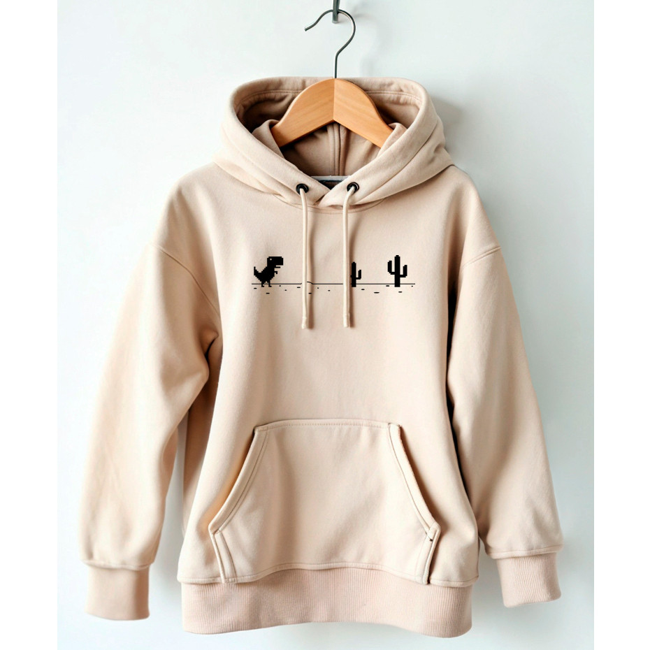 Moletom blusa de frio agasalho canguru estampado com capuz   Nerd Dinossauro Estampado Premium