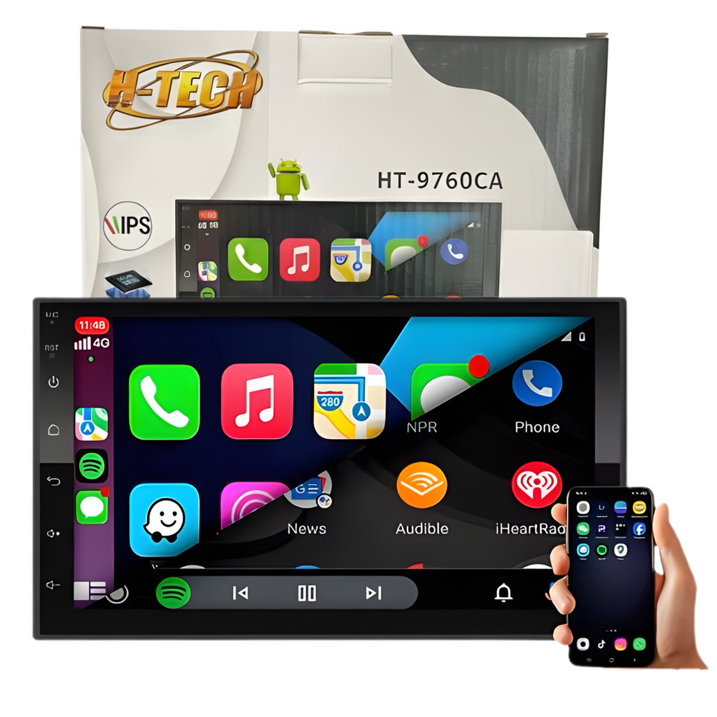 Multimídia H-tech 9760ca 128gb 6gb Car Play E Android em Oferta na Shopee