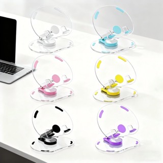 Suporte Para Celular e Tablet Transparente Ajustavél Rotatório 360° Escritorio Acrilico Dobravel em Oferta na Shopee