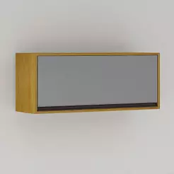Armário De Cozinha Nala Aéreo Geladeira 1 Porta Mobilihouse Cinamomo/cinza Acetinado