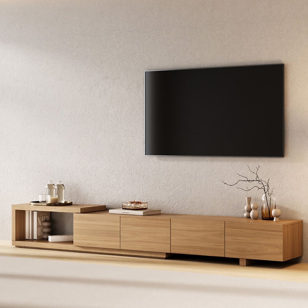 Rack para Tv até 75 Polegadas Extensível de 184cm a 244cm Aruá CabeCasa MadeiraOriginals 244 em Oferta na Shopee