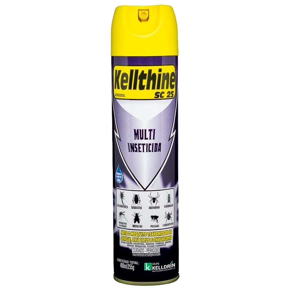Inseticida Aerosol Kellthine SC25 Kelldrin 400ml/225g